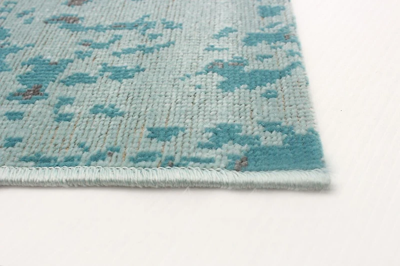 ECARPET Traditional Style Area Rug for Dining Room, Living Room and Bedroom Charlotte Aqua