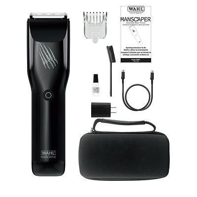 Wahl Tondeuse/Coupe-poils corporelle Grizzly avec lame extra-large, autonomie 120 min, étanche, chargement USB – Modèle 3296 WAHL GRIZZLY TOND