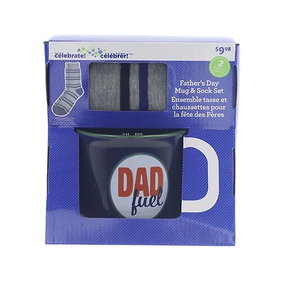 Coffret cadeau deux pièces tasse et chaussettes pour la fête des pères Cadeau tasse et chaussette en deux pièces