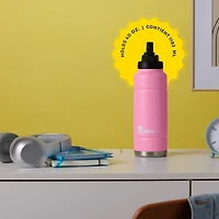 Bouteille d’eau en acier inoxydable Trailblazer bubba avec paille - 1,18 l (40 oz), isolation sous vide, couvercle avec paille, azalée 1 unité