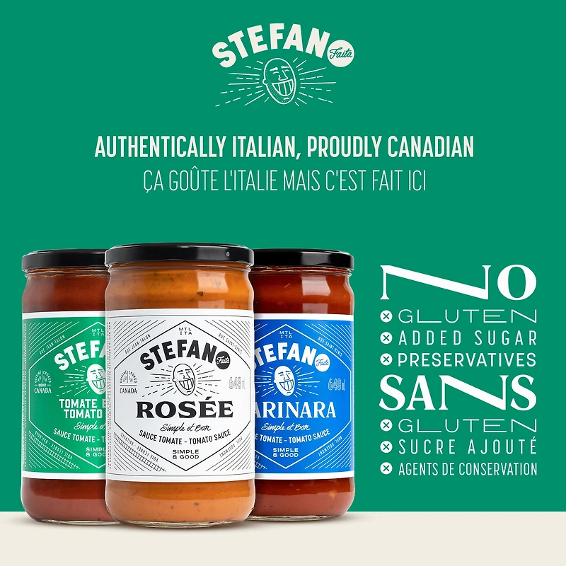 Sauce pour pâtes rosée Stefano Faita, 648 mL 648 mL