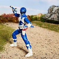Power Rangers Lightning Collection Mighty Morphin, figurine de collection haut de gamme de 15 cm du Ranger bleu, avec accessoires