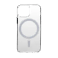 Étui mince et rigide compatible MagSafe pour téléphone iPhone 12 mini et iPhone 13 mini  blackweb (BWA22WI634C- Transparent)