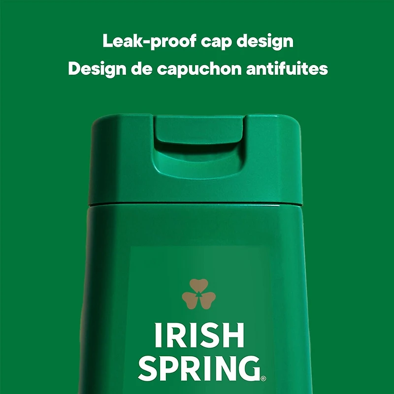 Irish Spring Icelandic Night Gel Douche pour le Corps Hydratant pour Hommes, Nettoyant pour le Visage et le Corps, sans Parabène, Parfum Aromatique et Herbacé, 591 ml 591 mL