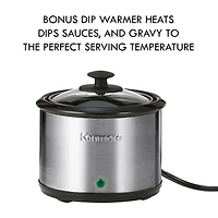 Kenmore Cuiseur Lent Programmable 7-Qt avec Casserole (6.6L), Noir & Argent, Facile à Utiliser pour les Repas en Famille