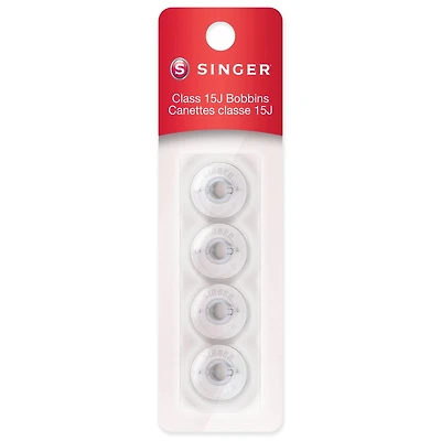 Canettes de classe 15J SINGER® - Plastique, transparent, paquet de 4 Canettes de classe 15J SINGER®