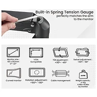 IntekView Dual Monitor Mount with Gas Spring