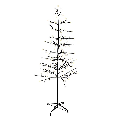 Holiday Time 6FT Twig Tree with 200 LED Lights, Warm White/ Cool White
