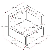 CorLiving Parksville - Chaise d'angle sectionnelle en résine tressée, rotin et acier galvanisé avec coussins, vendue à l'unité, à utiliser pour agrandir un ensemble extérieur
