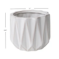 Better Homes & Gardens Céramique Pot à motif géométrique de 12,7 cm-Blanc Pot de fleur