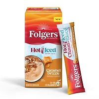 Folgers Hot Or Iced Caramel Drizzle Instant Latte 4 Sachets 120g, 4 x 30g Sachets (Total 120g)