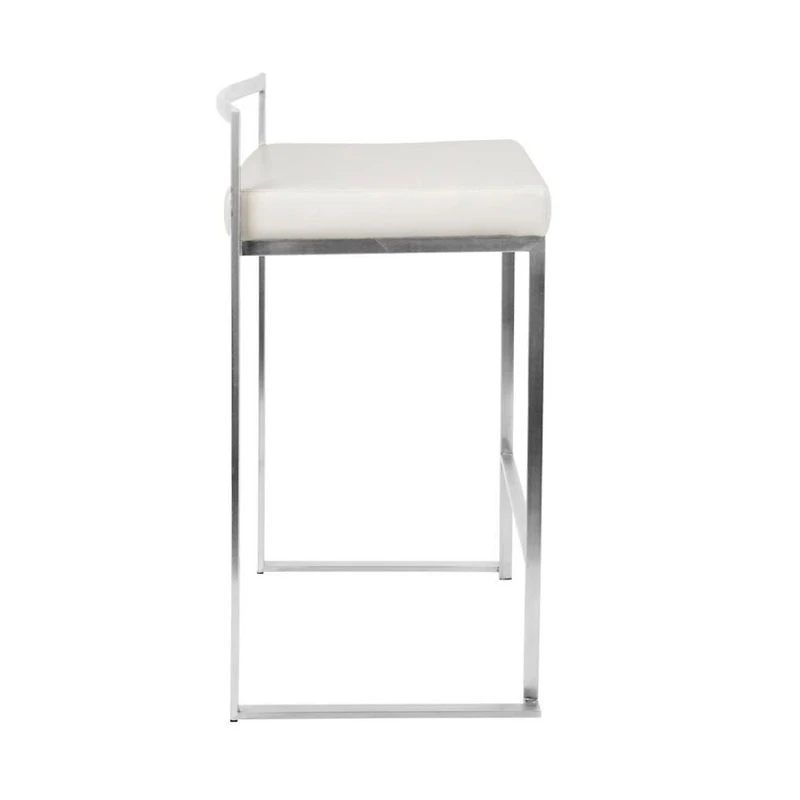 Tabouret de bar sans dossier Salem – Design élégant avec pieds chromés et revêtement en PU, ajout moderne et élégant à n'importe quelle cuisine ou bar