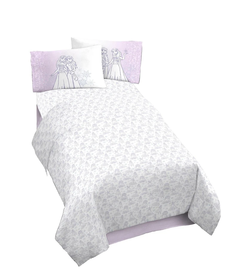 Frozen 'Winter Frost Adventures' Kids 4-Piece Full Sheet Set, 100% Polyester, Full (Double)