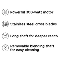 Chefman Multi-Speed Immersion Hand Blender with Stainless Steel Blades, 300W, Multi Purpose, Forest Green