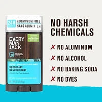 Every Man Jack Coconut + Vanilla Aluminum-Free, For All Skin Types, Long Lasting Men's Deodorant with Naturally Derived Ingredients 85G, EMJ Coco + Van Deo 85G