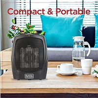 BLACK+DECKER Chauffage d'espace portable, chauffage d'espace avec poignée de transport pour un transport facile