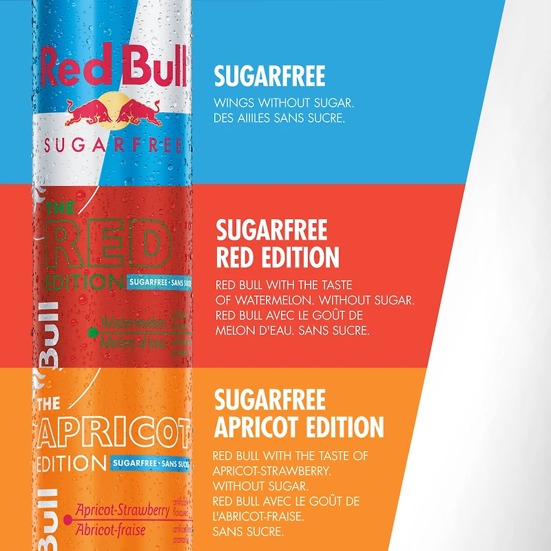 Red Bull Energy Drink, Abricot-fraise, San Sucre, 250ml