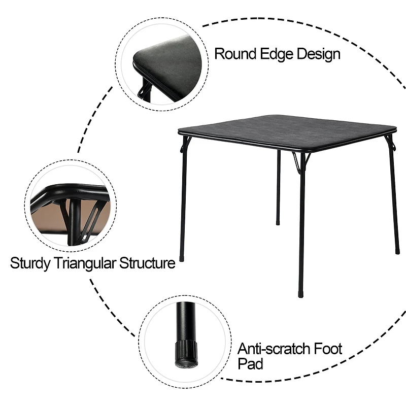 Ensemble bureau pliant et chaise pivotante ergonomique pour enfants Homy Casa, hauteur d'assise réglable, table de jeu avec plateau en PVC souple, bureau noir