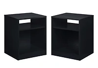 Mainstays Open Shelf Nightstand, Set of Two, Black