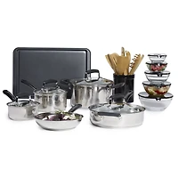 Basic Essentials 25 Piece Stainless Steel Cookware Set