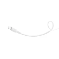 Cable BoostCharge Eco USBC vers Lightning 1 m/3,3 pi Cable souple et flexible pour charge rapide, cable chargeur Lightning pour iPhone 14 et series anterieures iPad 9e gen et AirPods BC Câble Belkin BoostCharge Eco USB-C vers Lightning (1 m/3,3 pi) - Câble souple et flexible pour charge rapide, câble chargeur Lightning pour iPhone 14 et séries antérieures, iPad 9e génération et AirPods - Blanc