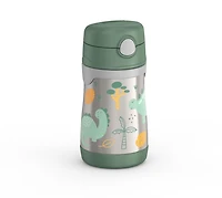 Bouteille de paille en acier inoxydable isolée sous vide Thermos Baby de 10 oz, Dinosaure 10 Oz, Dinosaure