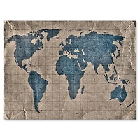 Designart Ancienne carte du monde I Art mural sur toile