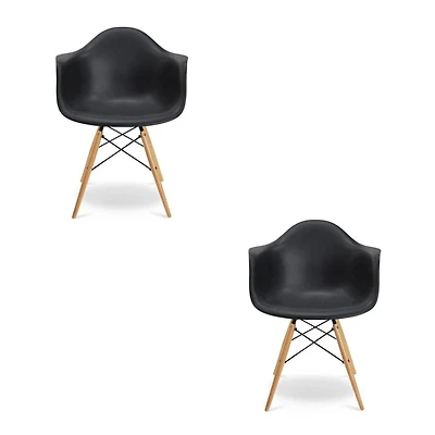 Mid-Century Modern Style Plastic Kids Chair SET OF 2