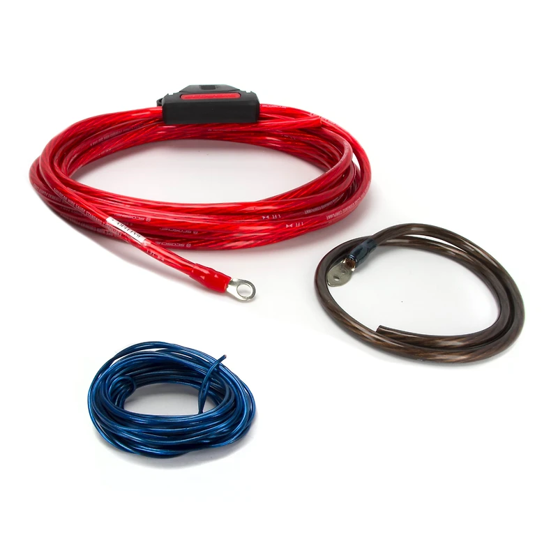 Scosche KPA6CCF 6 Gauge 2-Channel Amp Wiring Kit for Car Speakers & Subwoofers w/ Power & Ground Cables, 1200W AMP KT