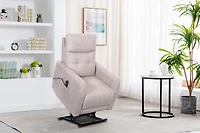 Topline Home Furnishings Power Lift Recliner with Adjustable Headrest
