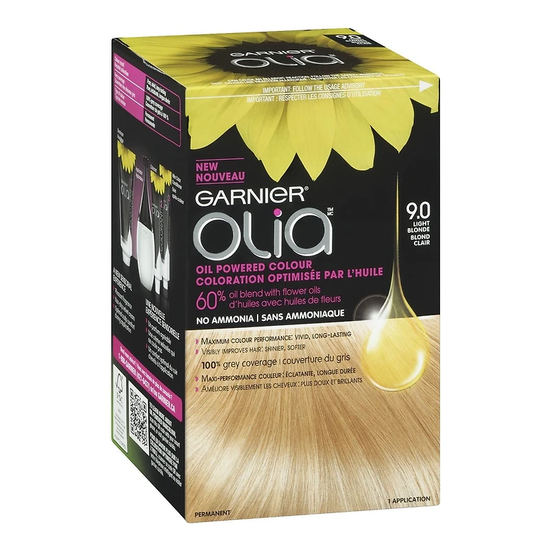 Coloration permanente optimisée par l'huile pour les cheveux sans ammoniaque Olia de Garnier, 1 unité