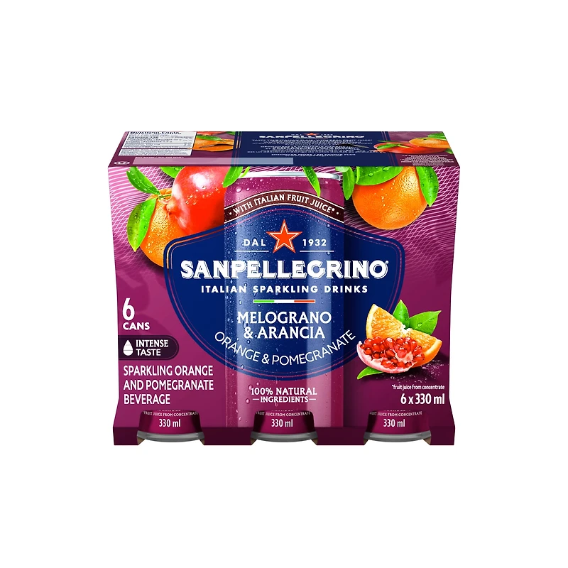 San Pellegrino Naturali Melograno & Arancia 6 x 330mL 6 x 330 ml