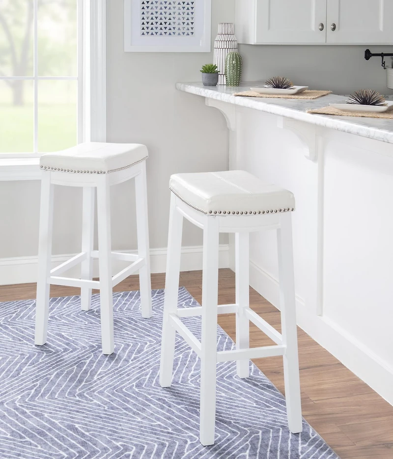 Tabouret de bar Warren blanc
