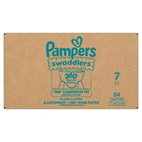 Pampers Diapers - Swaddlers 360° - Size 7, up to 100% Leakproof Comfy Dry Fit, EZ Off Tabs Designed for Easy Changes, Pull On Diaper