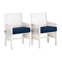 CorLiving Miramar Hardwood Outdoor Chair and Coffee Table Set