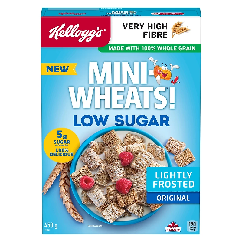 Kellogg's® Mini-Wheats® Low Sugar Cereal 450g, Mini Wheats Low Sugar Cereal 450Gx12