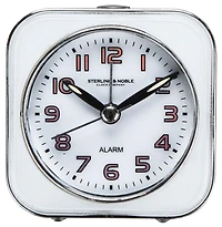 Hometrends Analog Square Alarm Clock, 2.8 in. W x 1.6 in. D x 3 in. H