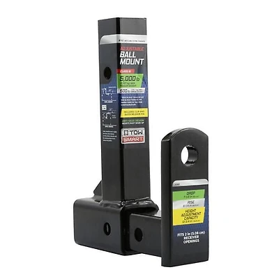 Support de boule réglable avec clip et goupille à dégagement rapide Towsmart Support de boule réglable