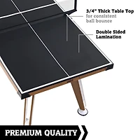 Table de tennis d'intérieur de 40 mm d'épaisseur Hall of Games Midcentury