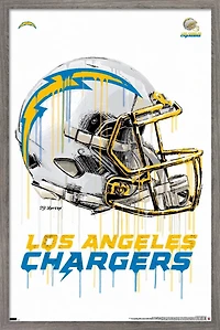 NFL Los Angeles Chargers - Drip Helmet 20 Wall Poster