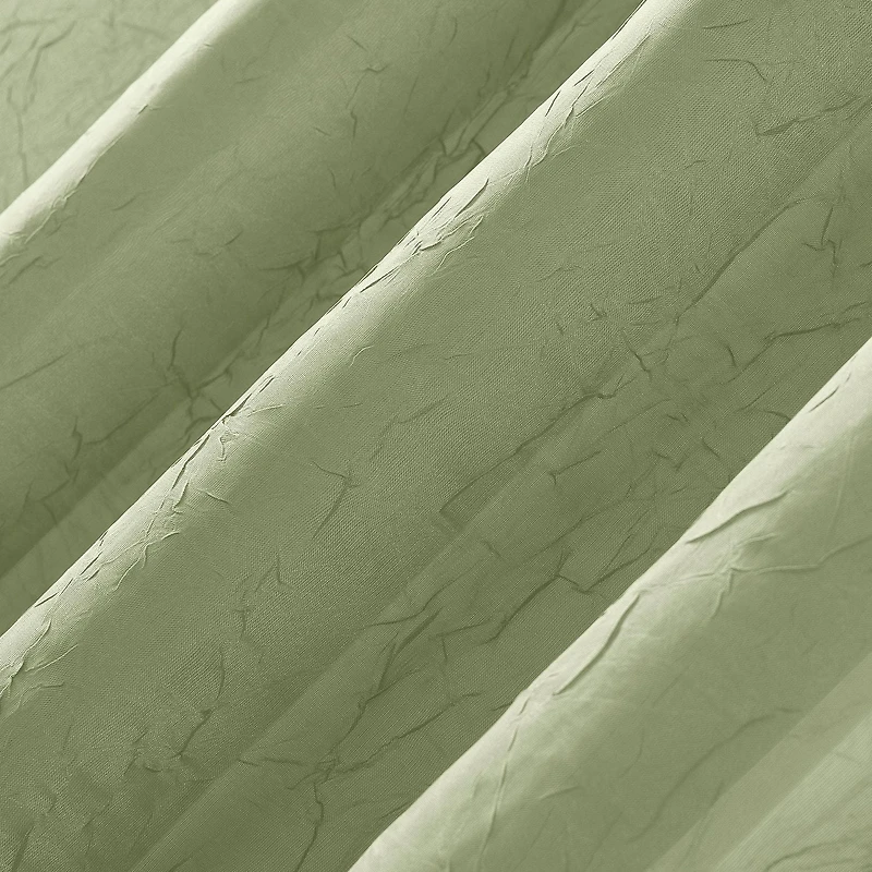 Mainstays Crushed Voile 2-Pack sheer Grommet Curtain Panel Pair, 2 panels,