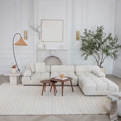 Rug Branch Casa Abstract Indoor Area Rug, Beige Cream, Modern - Living Room, Bedroom, Dining Room, and Kitchen