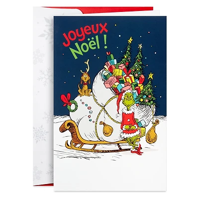 Boîte de cartes en français de Noël, Hallmark, Comment le Grinch a volé Noël ! de Dr. Seuss, Merry Grinchmas (20 cartes)