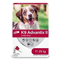 K9 Advantix II Flea and Tick Treatment for Large Dogs (2 doses)