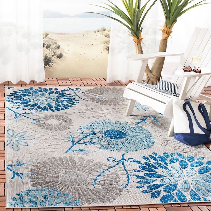 Safavieh Cabana Garnet Floral Outdoor Area Rug