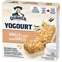 Quaker Barres tendres Yogourt Vanille 5 barres, 175GM