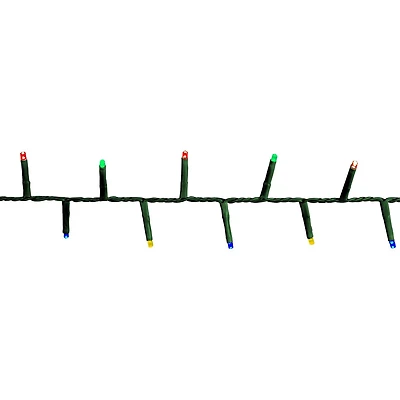 480L 5MM Cluster LED Multifunction Light String in multicolour, Green Wire