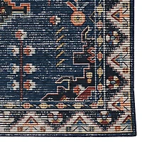 Larson 2' x 3' Washable Accent Rug, Teal and Ivory