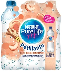 Pure Life Pétillante pêche blanche et gingembre