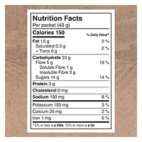 Quaker Gruau instantané Teneur élevée en fibres Raisins secs et épices 344 g.